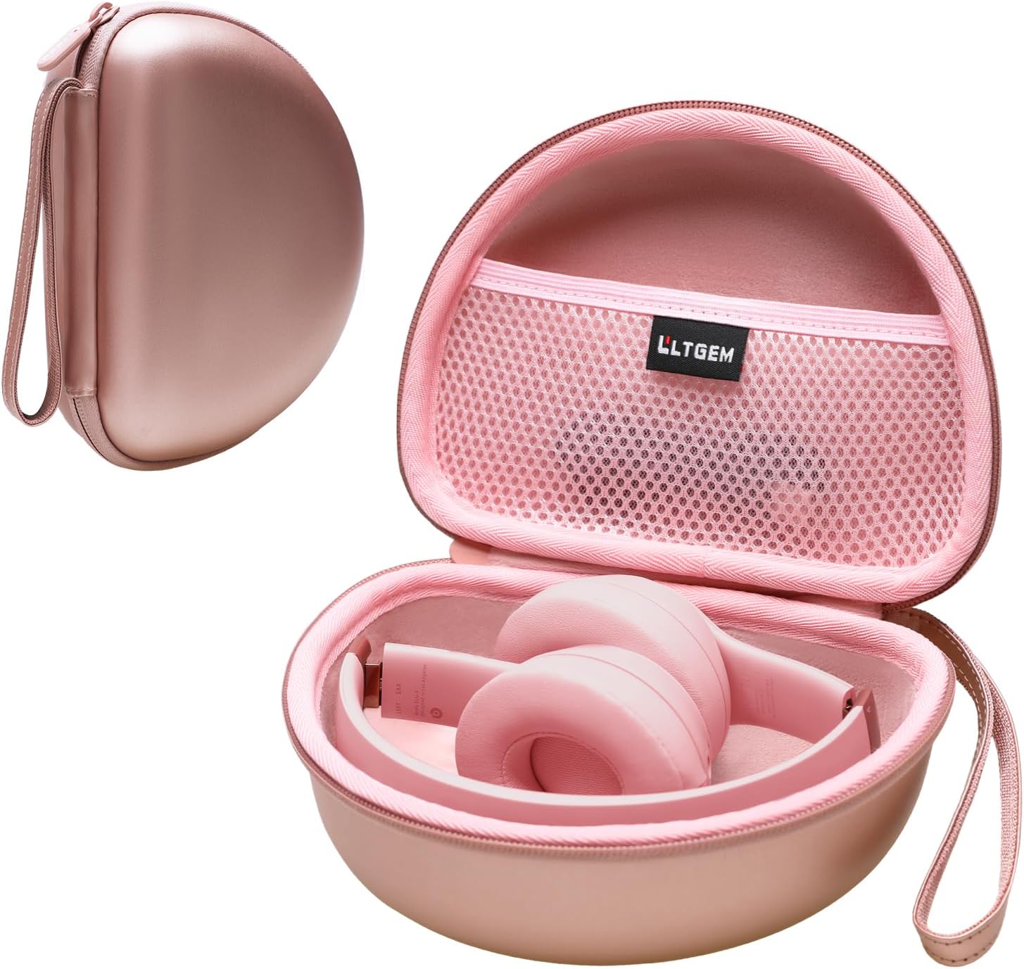 LTGEM Case Compatible with Beats Solo 4 / Studio Pro/Studio 3 / Solo 3 Wireless Bluetooth On-Ear Headphones, Rose Gold(Case Only)