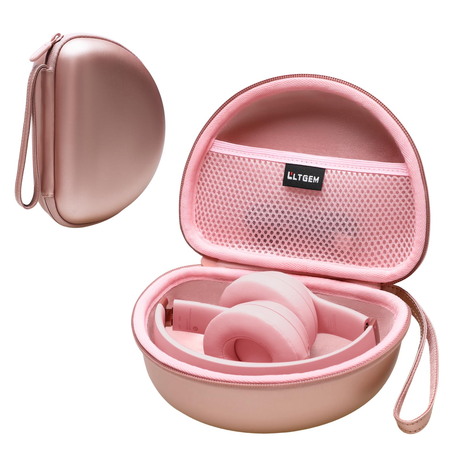 LTGEM Case Compatible with Beats Solo 4 / Studio Pro/Studio 3 / Solo 3 Wireless Bluetooth On-Ear Headphones, Rose Gold(Case Only)