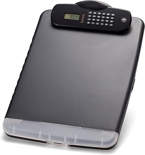 Miniatura 2 de Estuche para portapapeles con calculadora, color carbón (83306)