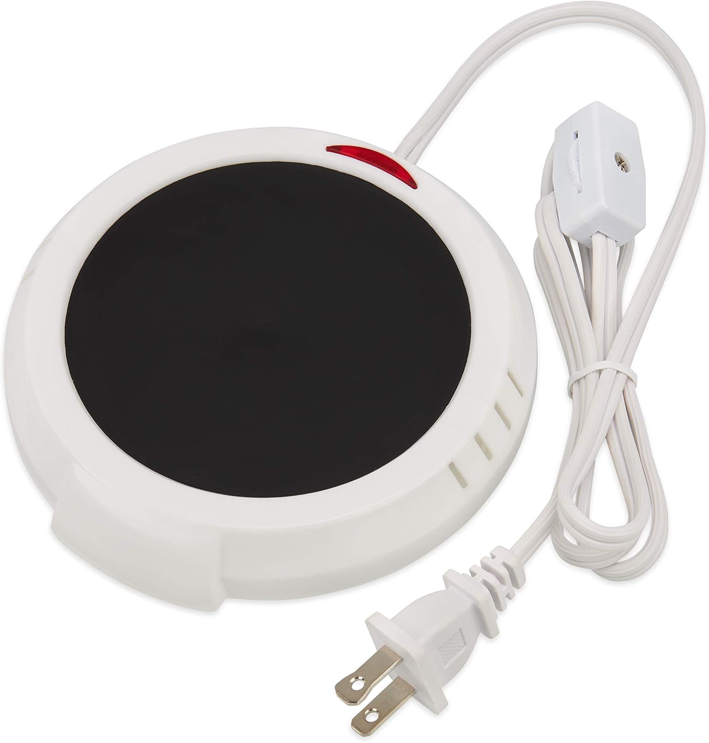 White Large Electric Candle and Beverage Warming Plate