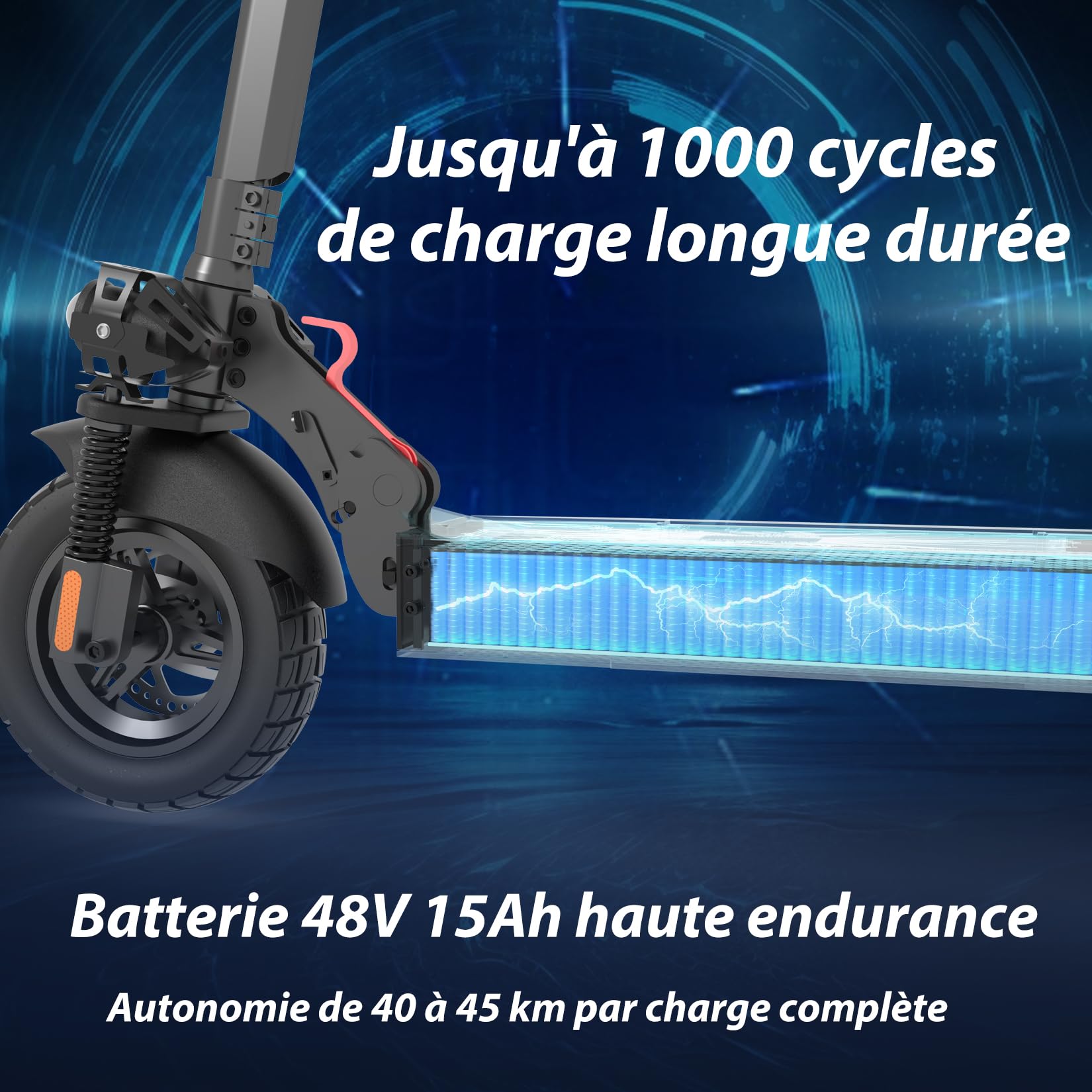 iScooter Trottinette Électrique Adulte 800W 10" Pliante | Moteur sans balais 800W, suspension quadruple, frein EABS + disque, APP Bluetooth