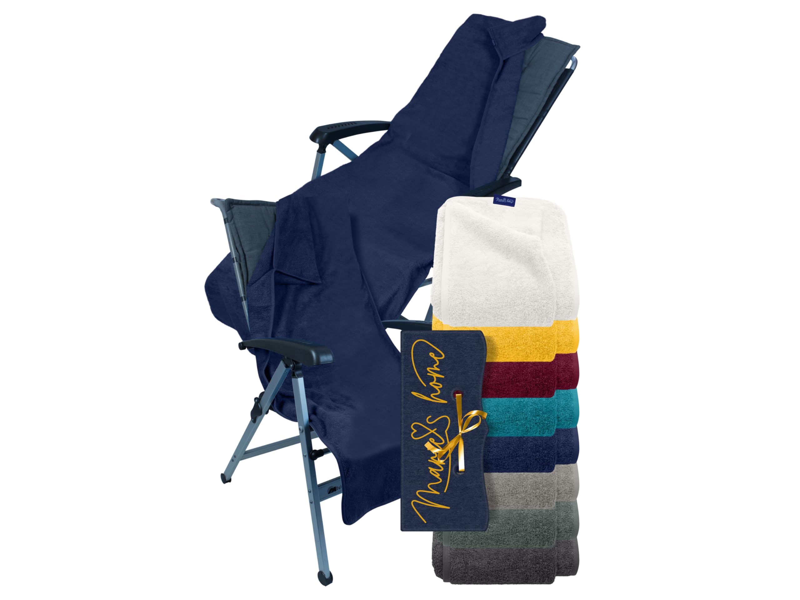 Marie´s Home Terry Cloth Protective Cover for Garden Chair and Garden Lounger Cushion 70 x 200 cm for Camping Chair Camping Lounger Folding Chairs Sauna Lounger Beach Lounger Pool Lounger 70 x 200 cm