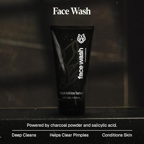 Miniatura 2 de Black Wolf Limpiador facial en polvo de carbón para hombre 5 onzas líquidas limpiador facial elimina impurezas no deseadas de tu piel y alivia la