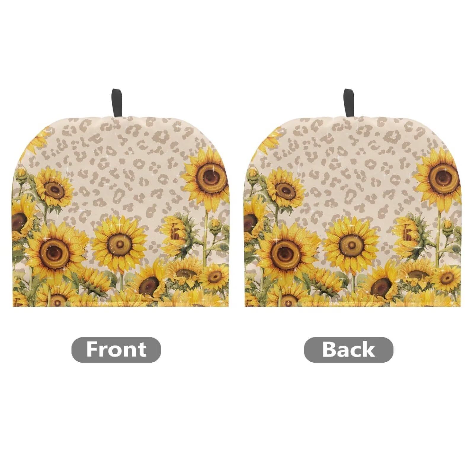 Goronwyfloyd Leopard and Sunflower Tea Cozy Decorative Accessories Cavcas Tea Kettle Quilt for Kitchen Table Hotel Durable and Sturdy