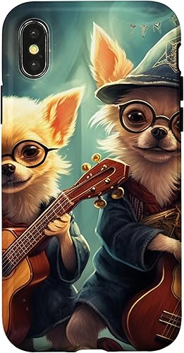 Miniatura 4 de iPhone 14 Chihuahua Mago Guitarristas, Chihuahua Dog, Estuche Guitarrista Mágico