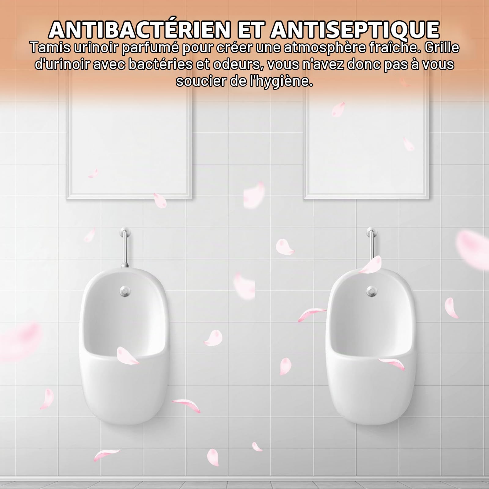 Ecrans Pour Urinoir, 16 Pièces Desodorisant Urinoir, Filtre D'urinoir, Pastilles Urinoir, Tapis d'Urinoir Désodorisant pour Urinoir pour salle de bain Hôtels Toilettes
