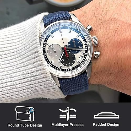 Miniatura 10 de Ritche - Banda de reloj de tela de vela de liberación rápida, compatible con bandas de reloj Timex  Seiko  Fossil  Citizen para hombres y mujeres