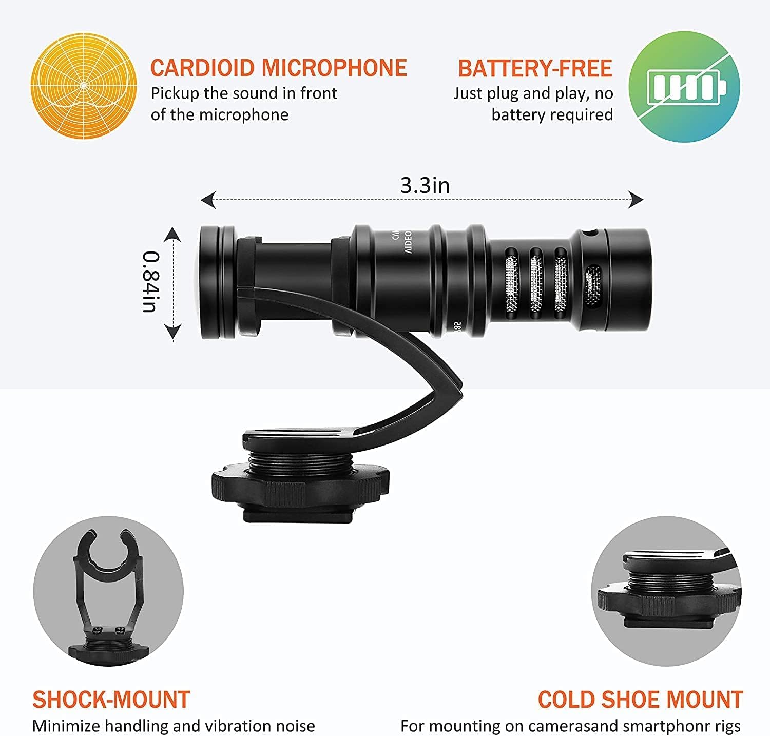 Smartphone Video Kit,Comica CVM-VM10-K2 Filmmaker Mini Tripod with Shotgun Video Microphone for iPhone and Android,Camera Video Kit for Vlogging,YouTube,Live-Streaming,Video Recording