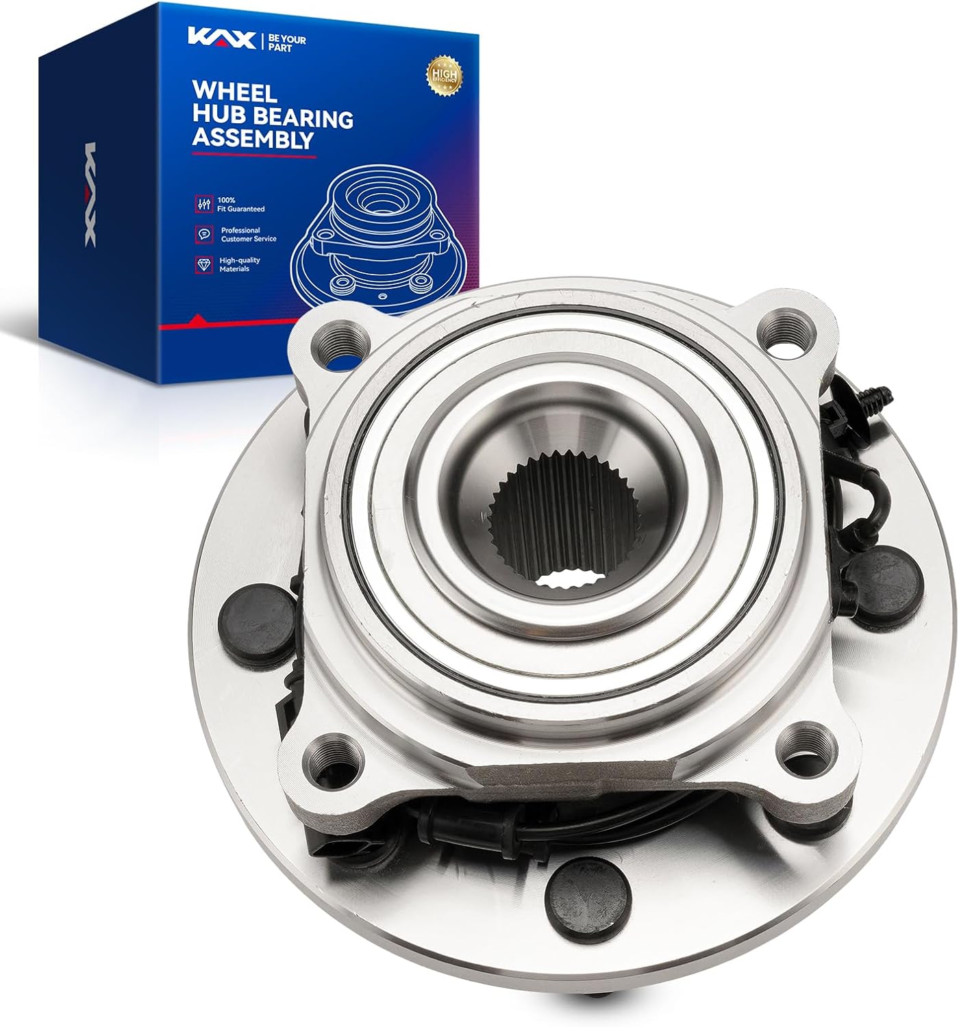 KAX 515148 4WD Front Wheel Bearing Hub Assembly Compatible with Ram 2500 2012-2013, Ram 3500 2012-2013 Wheel Hub Bearing 8 Lug W/ABS