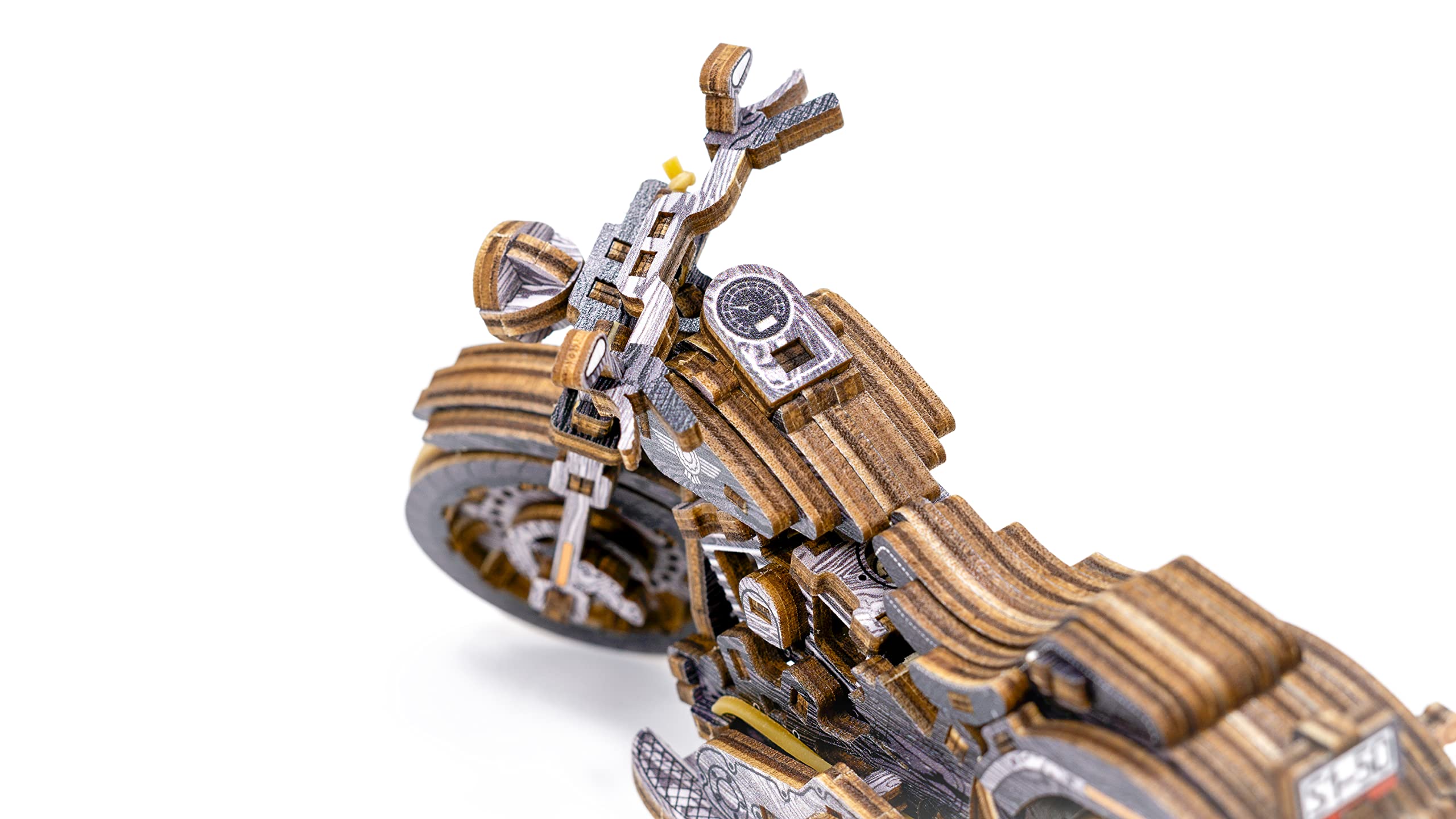 WOODEN.CITY Limited Edition - 3D Holzmodellbausätze, Retro 3D Holzpuzzle, Geschenke für Männer, Geburtstagsgeschenk für Männer - 142 Teile Cruiser V-Twin LE, Hobby, 3D-Puzzle aus Holz