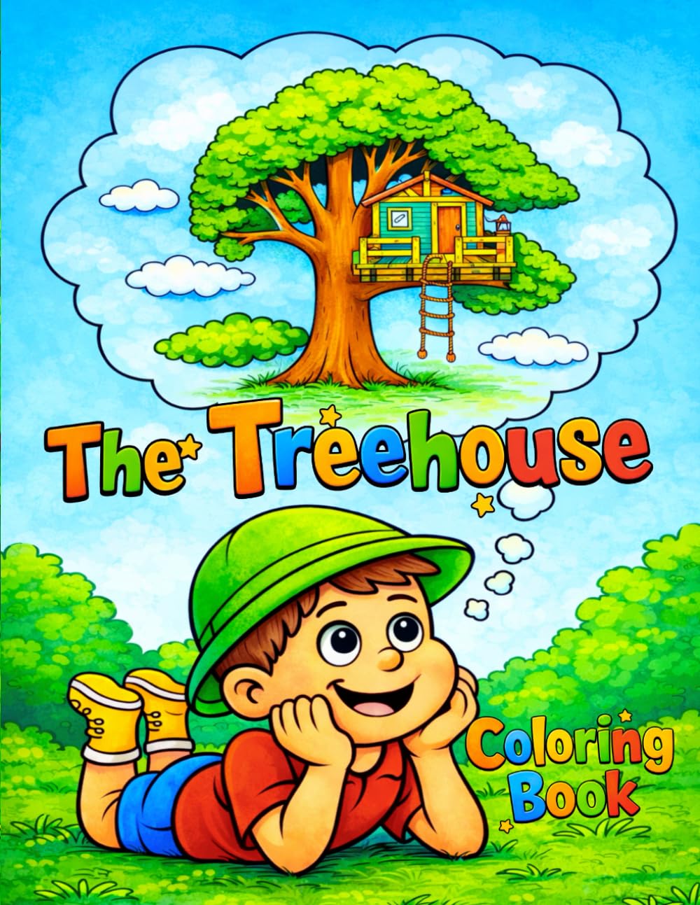 The Treehouse Coloring Book: A Story About Building a Little House Step by Step