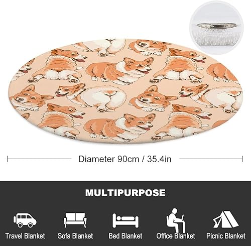 Miniatura 2 de LAKIMCT Lindas y divertidas mantas de bebé redondas y suaves para niños y niñas, manta para recién nacido, adecuada para envolver el sueño, cubierta