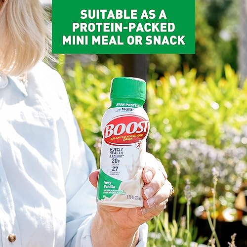 Miniatura 5 de BOOST Bebida nutricional equilibrada con alto contenido de proteínas vainilla botella de 8 onzas paquete de 6
