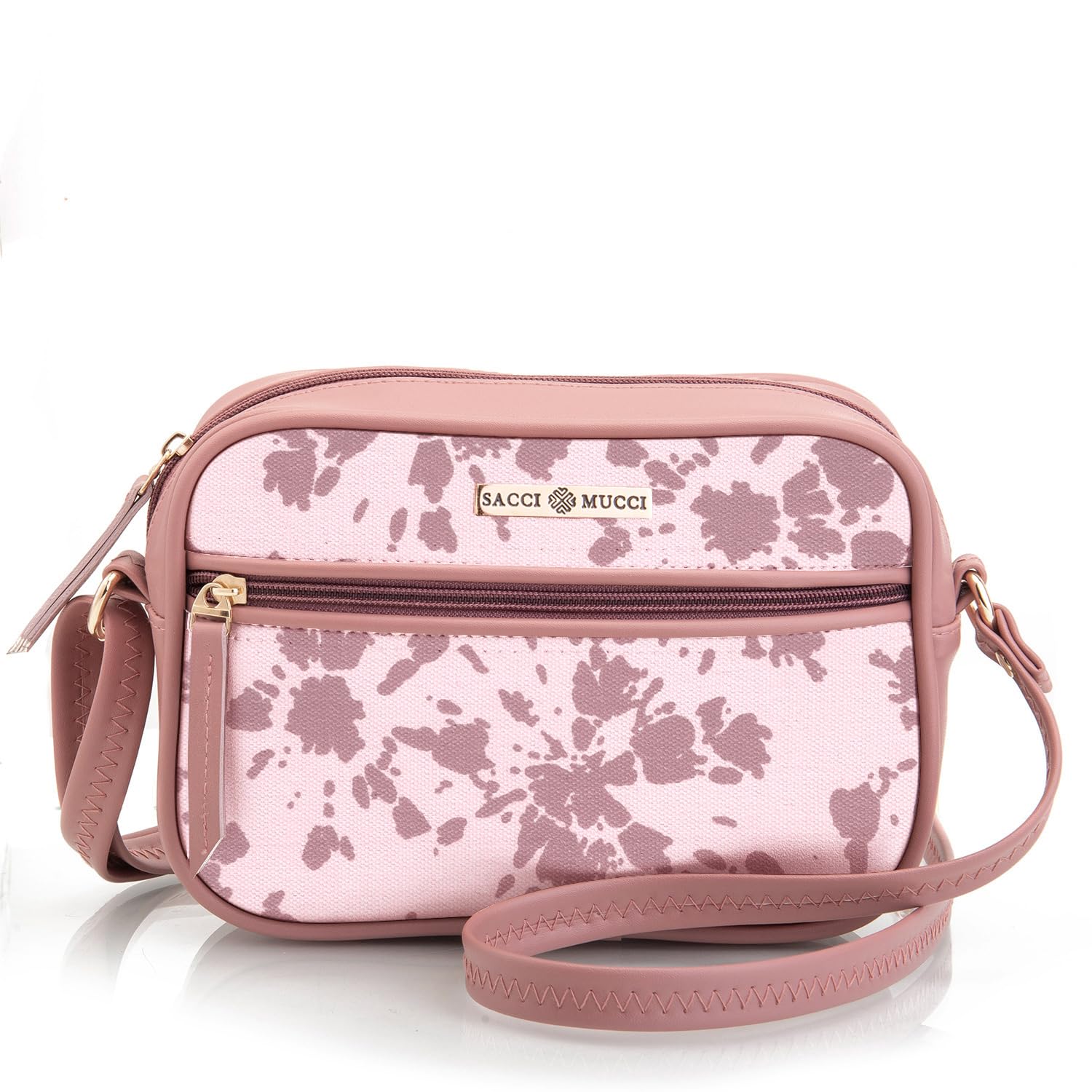 SACCI MUCCI Womens Handcrafted Crossbody Sling Bag | Crossbody Handbag - Shibori Style (Blush) (B0C7LS5K92) Amazon Price History, Amazon Price Tracker