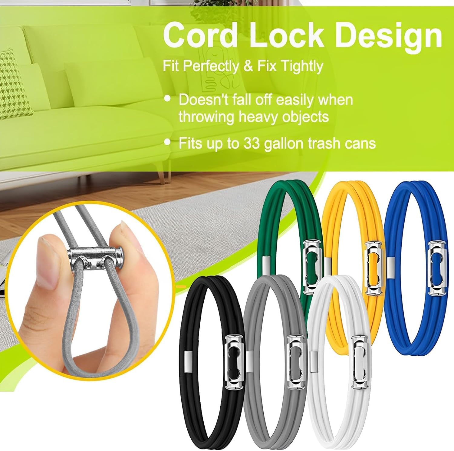 Lot De 12 Bandes De Poubelle Réglables En Caoutchouc Pour Poubelles De 20 à 100 Litres - Bandes Multifonctions Pour Bacs à Litière Pour Tables De Cuisine, Pique-nique, Fête