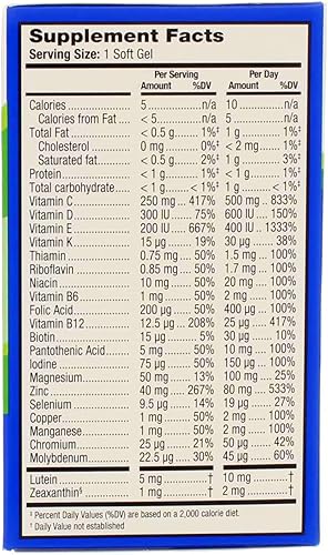 Miniatura 5 de PreserVision Eye Vitamin Mineral, 100 geles suaves (paquete de 2)