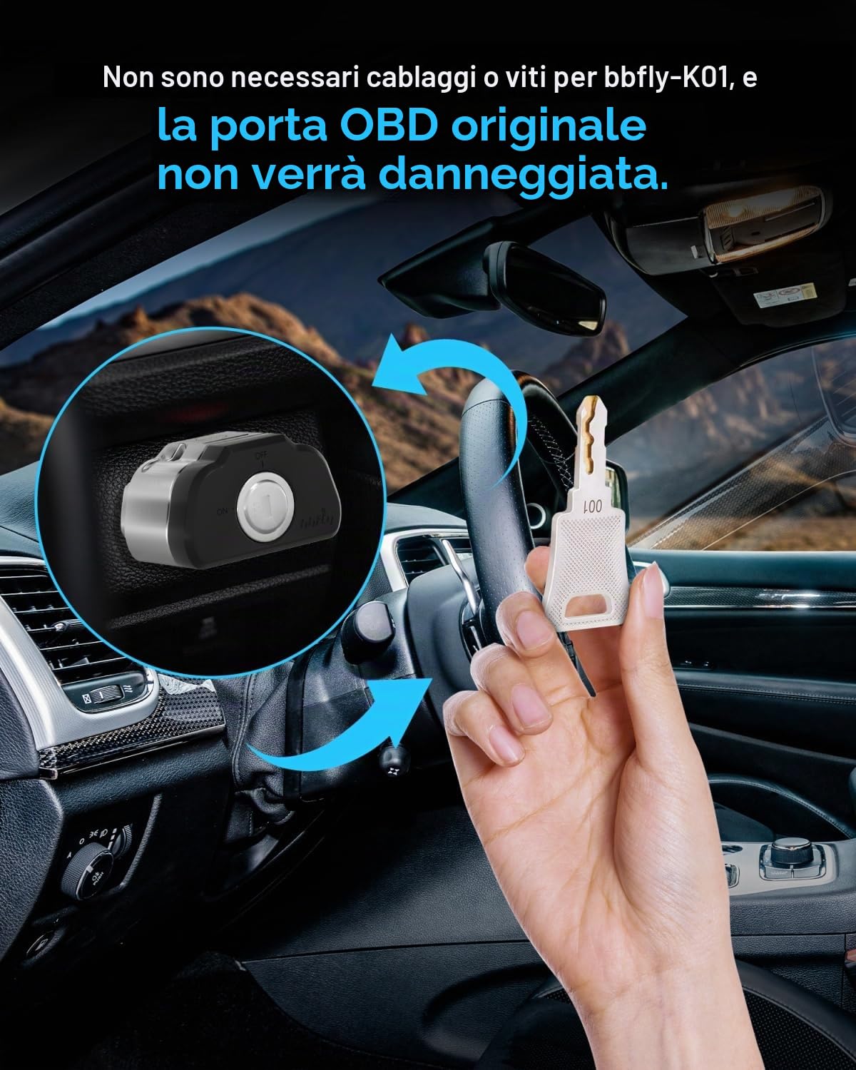 bbfly - K01 OBD2 Lock, dispositivo antifurto per porta OBD, dispositivo di bloccaggio OBDII antifurto per auto
