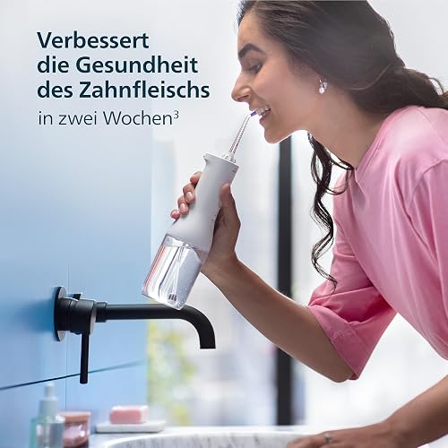 Philips Sonicare Jet dentaire Power Flosser 3000 sans fil, Blanc (modèle HX3826/31) - 4