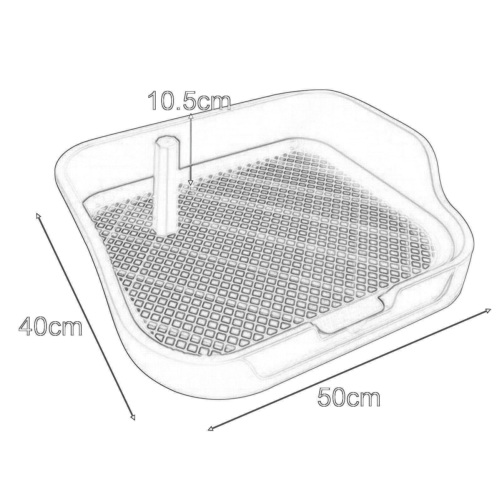 Fonowx Hundetoilette Mit Harnsäule - Wiederverwendbare Katzentoilette Waschbar 51x39,5cm