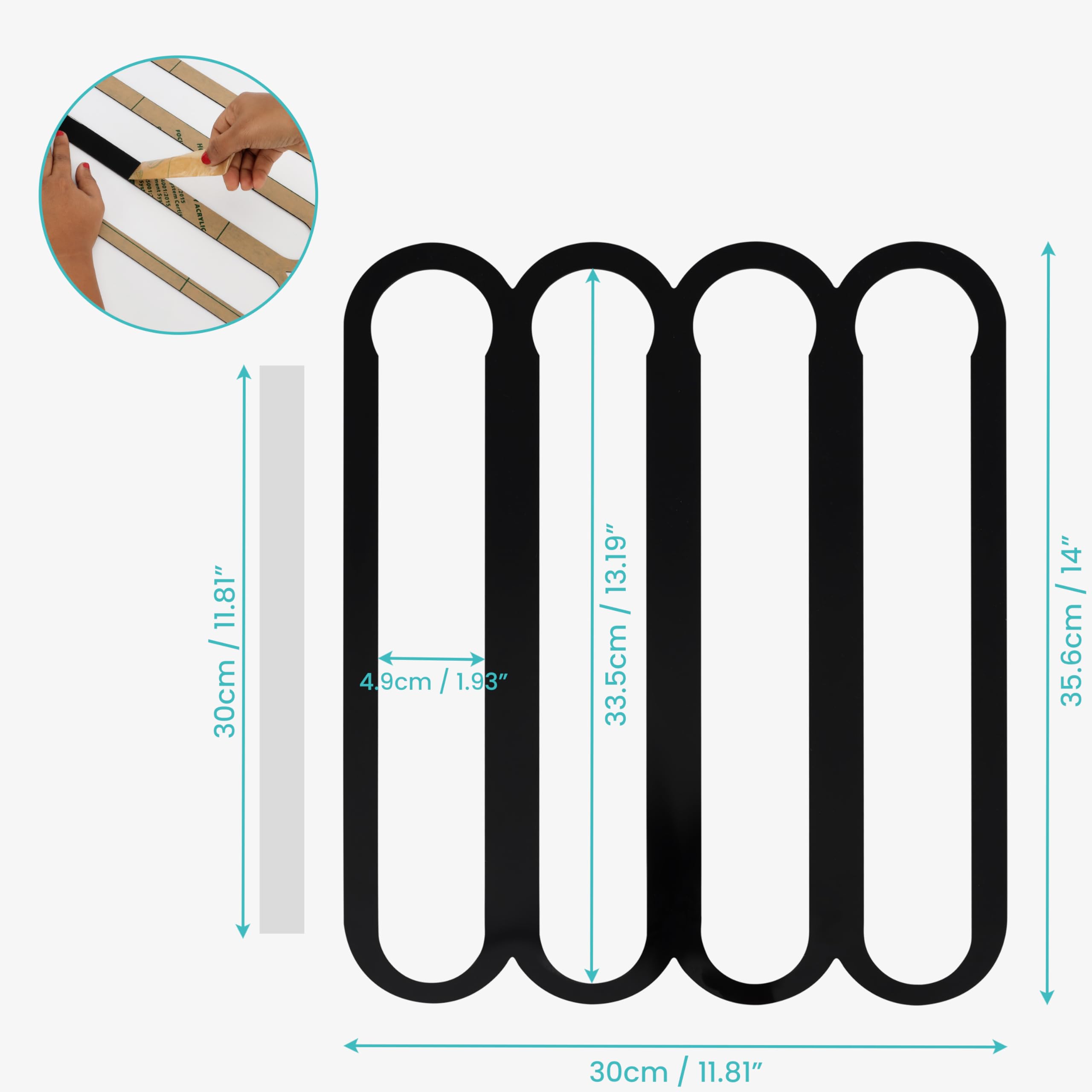 Porta Cialde Caffè Per 20 Capsule - In Acrilico Nero, Adesivo O Da Appoggio - Foto 8