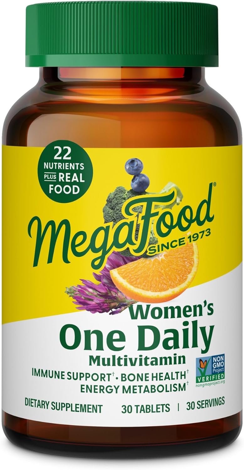 MegaFood Womens Multivitamin One Daily – Multivitamin for Women – Vitamin C, Vitamin D, Iron & B Vitamins – Bone, Energy Metabolism & Immune Support – Vegetarian, GlutenFree – 30 Tablets, 30 Servings MegaFood Womens Multivitamin One Daily – Multivitamin for Women – Vitamin C, Vitamin D, Iron & B Vitamins – Bone, Energy Metabolism & Immune Support – Vegetarian, GlutenFree – 30 Tablets, 30 Servings