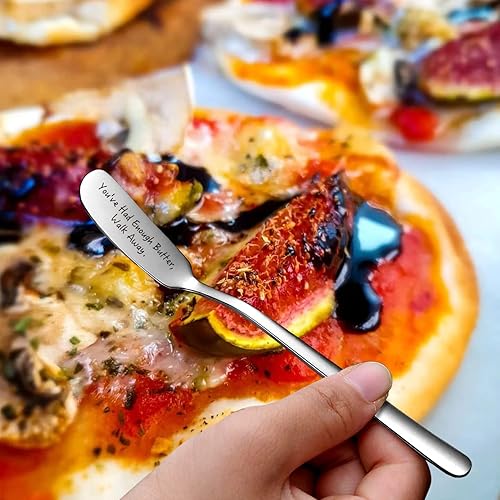 Miniatura 3 de You've Had Enough Butter Walk Away Cuchillo de mantequilla de acero inoxidable, esparcidor de mantequilla para tostadas y pan, desayunadores, queso