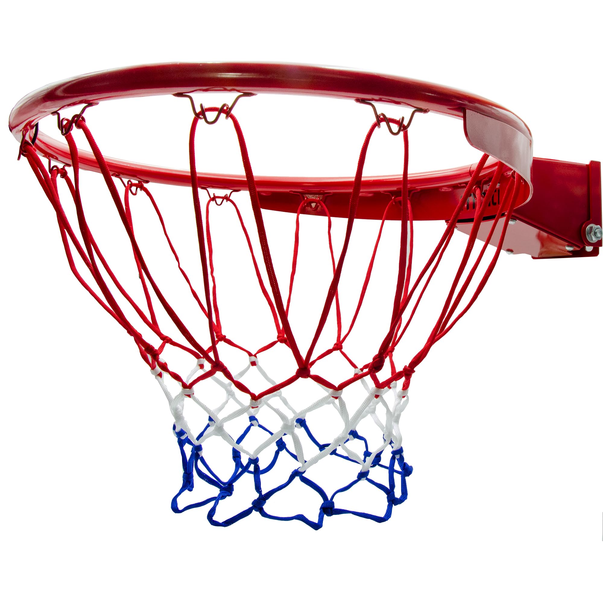 Canasta de baloncesto exterior montaje pared 45 cm anillo con red mecanismo basculante muelles certificados