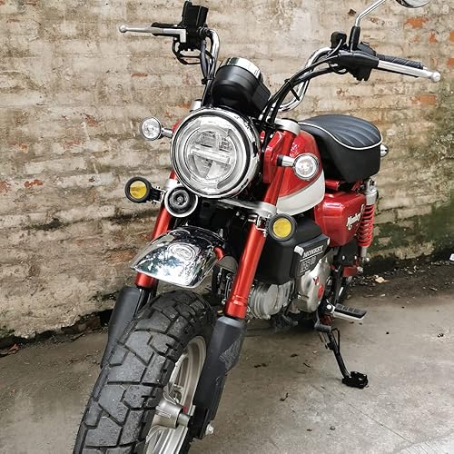 Miniatura 2 de Kit de luces antiniebla LED ámbar de alto brillo con arnés de cable compatible con Honda Monkey 125 Z125 (2018-2024), todos los modelos, luces de