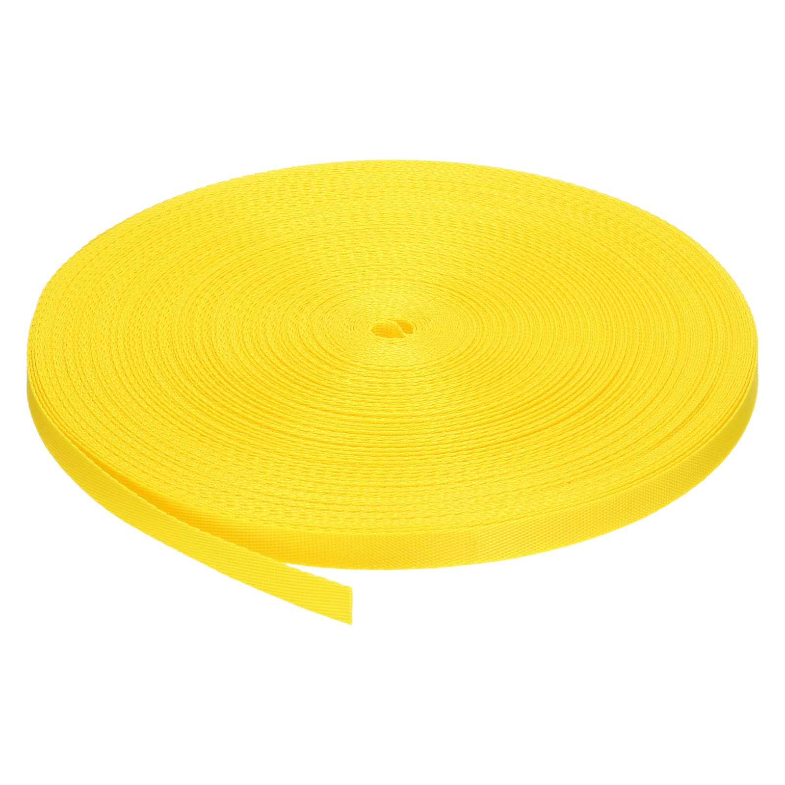 MECCANIXITY Nylon Webbing Strap Flat 5/8 Inch 50 Yards Bright Yellow for Outdoor DIY Gear Repair, Backpack, Luggage-rack, Crafts, Dark Grey