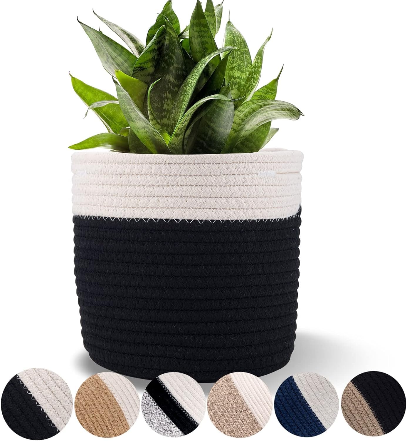 Impression Hut Trendy and Beautiful Jute Cotton Plant Pot Cover - Jute Flower Baskets for Planters Plant Bag for Office Desk Plants Storage Baskets for Home Decor Balcony (6x6 inch) White Cream (B0CS6L8YQV) Amazon Price History, Amazon Price Tracker