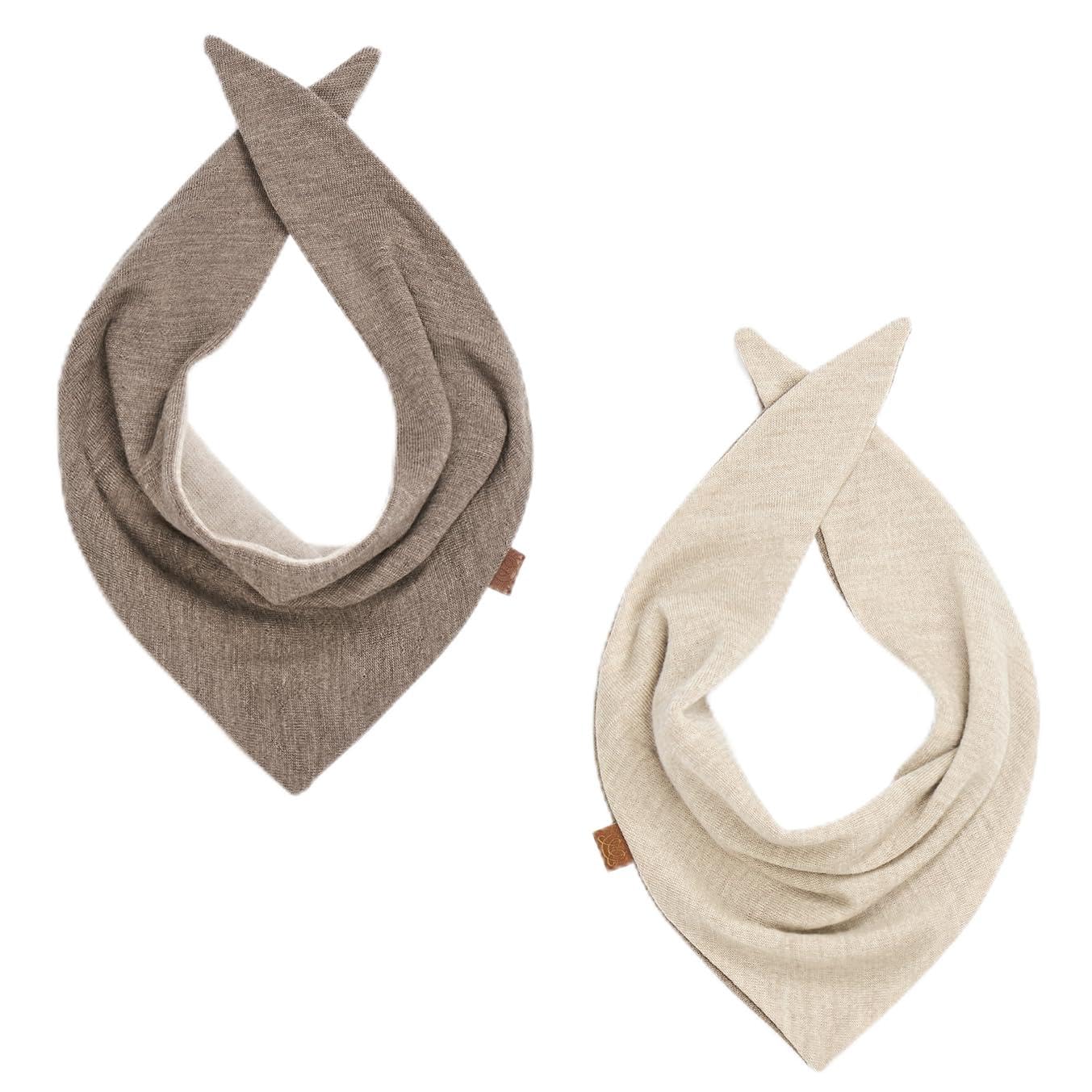 MayLily - Halstuch Merinowolle - Halstücher - Dreieckstuch - Unisex Baby Halstuch - Unisex Kinder Schal - Bindetuch Kopftuch - Mädchen Junge Baby -