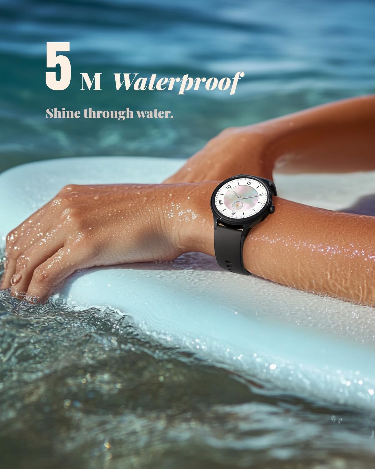 TOOBUR Smart Watch for Men Women, 40mm HD Smartwatch, Compatible with Android & iOS, Answer/Make Calls, Fitness Watch with Step/Calorie/HR Tracker, IP68, Gorgeous & Comfy, Gift for Men Women, Black - Image 9