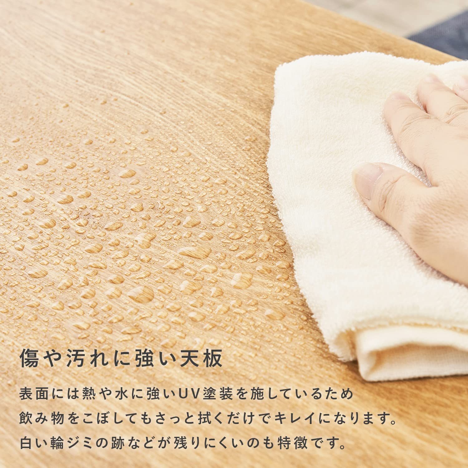 Amazon.co.jp: 萩原 ローテーブル テーブル 楕円 折りたたみ 【天然木