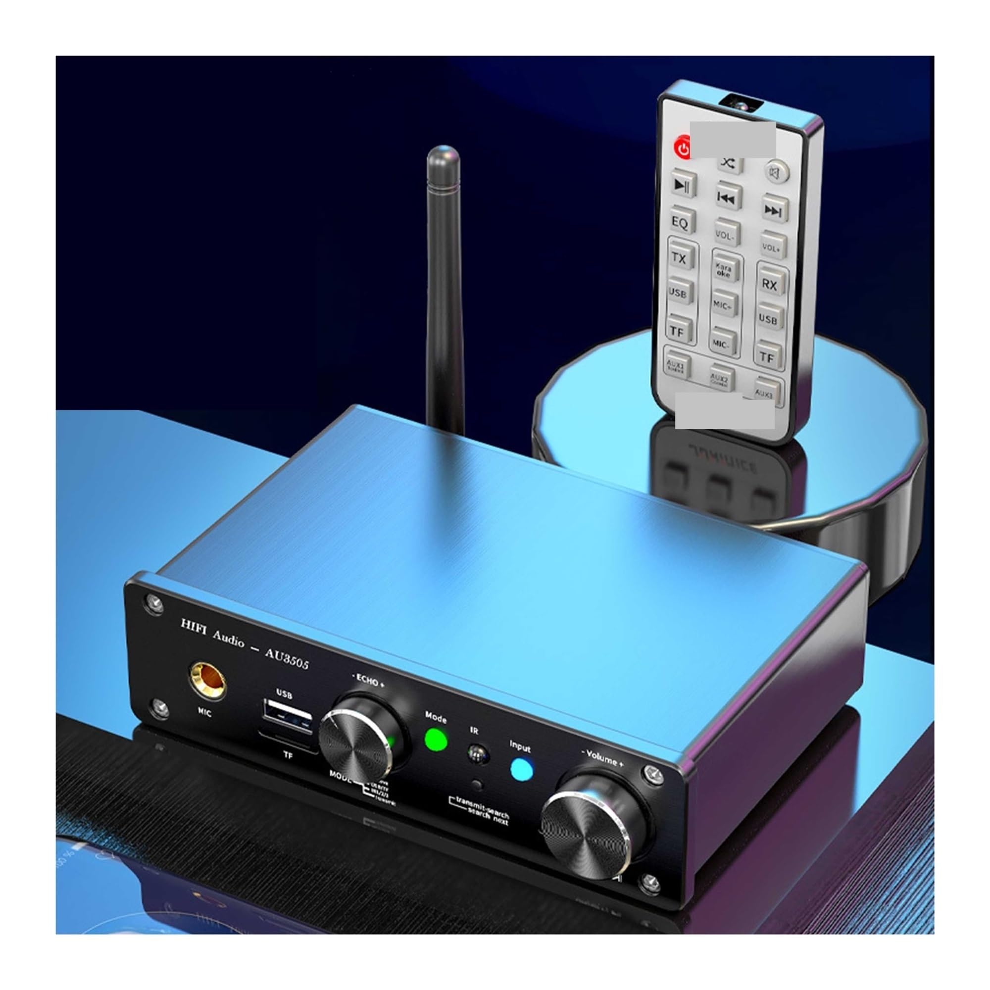 Przełącznik wideo, Nadajnik Odbiornik Komputer TV Przełącznik audio Adapter słuchawkowy muzyczny o niskim opóźnieniu Przedwzmacniacz mikrofonowy dla biur domowych, centrów danych(1)