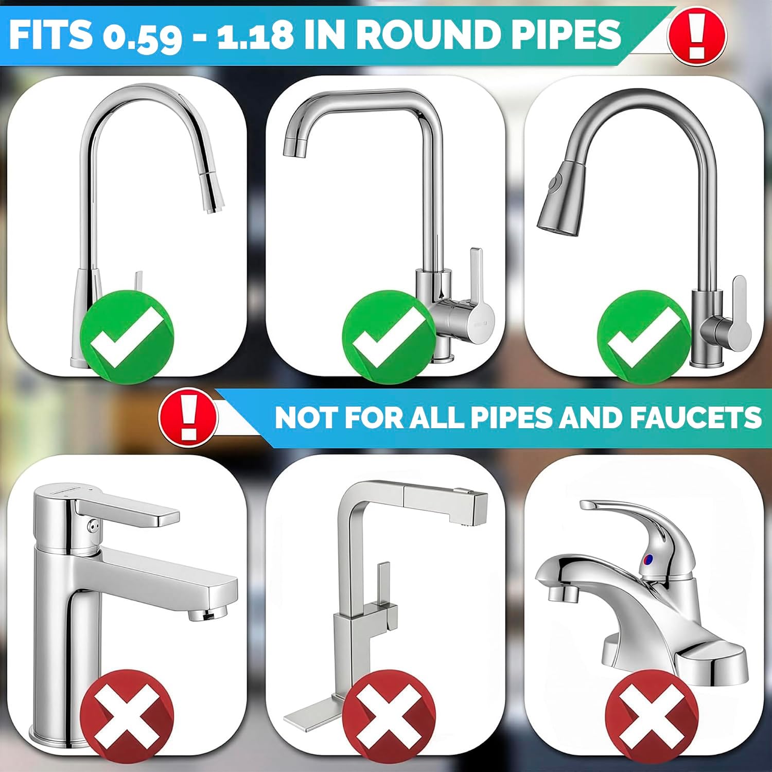 Kitchen Sink Faucet Organizer - 360° Rotating Rust-Resistant Caddy for Dish Sponge & Soap - 6.77" x 5.32" x 1.73" Stainless Steel Sponge Holder for Kitchen Sink Around Faucet, Fits 0.59-1.18 in Pipes