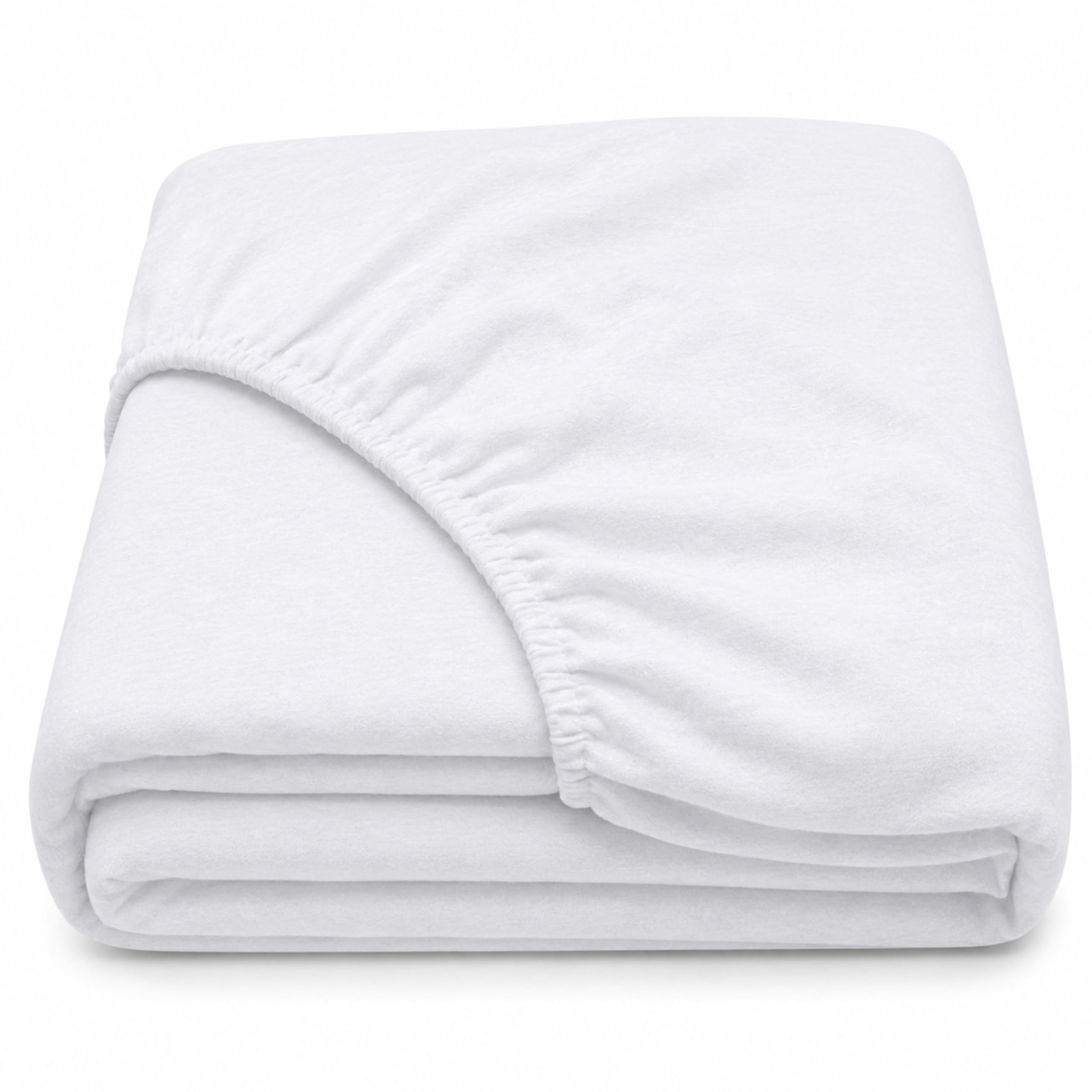 Dudu N Girlie Cot Bed Fitted Sheet 140x70cm White 100% Cotton Jersey Soft Breathable Toddler Bedding