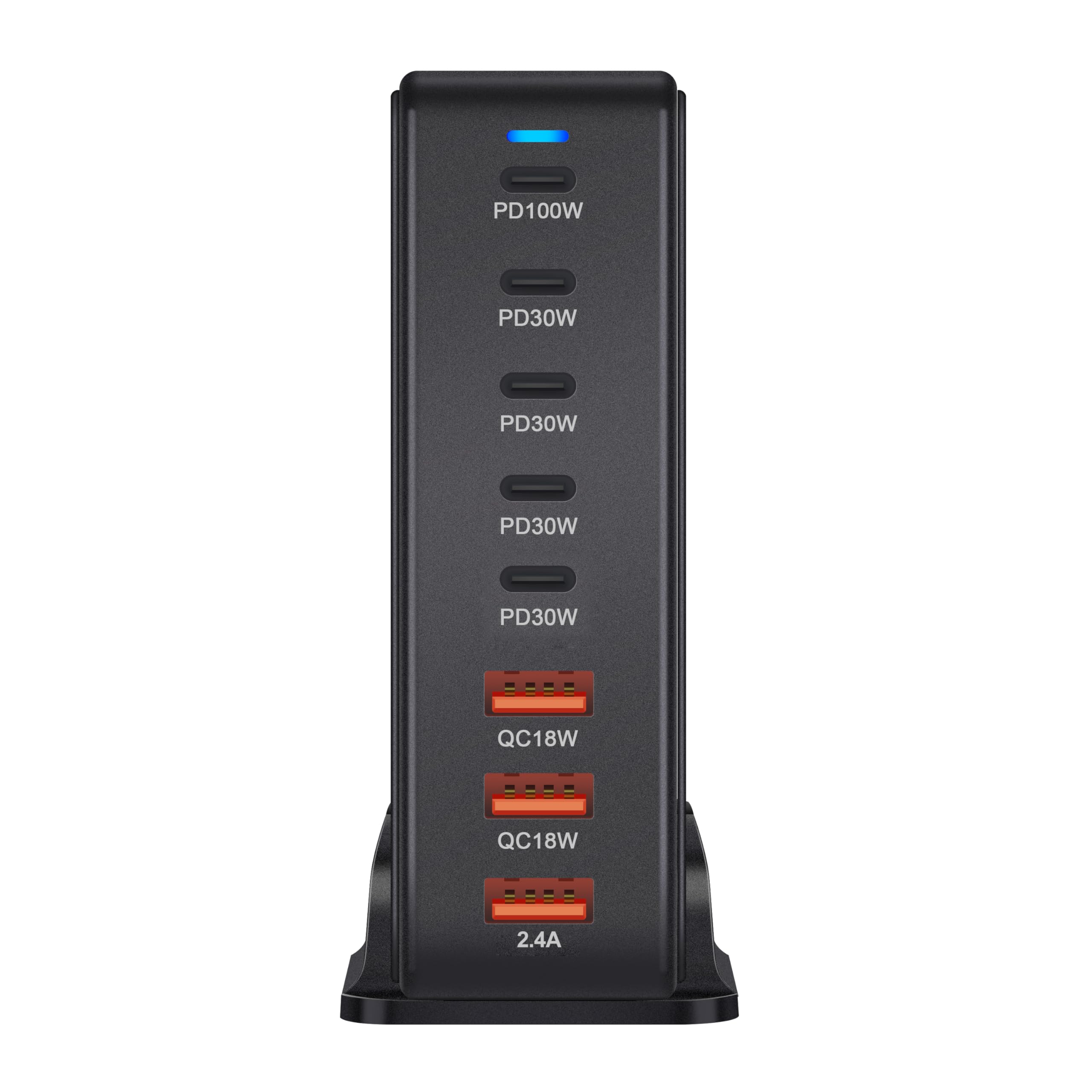 talifoca Caricabatterie da auto USB C con 4 porte, ricarica rapida QC3