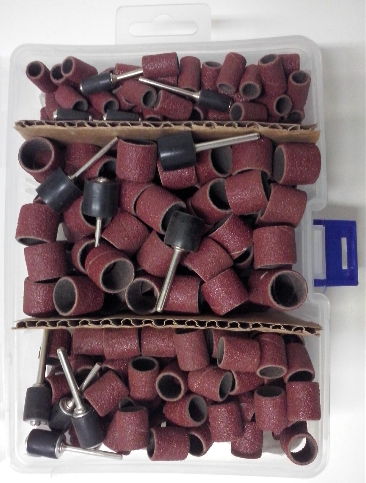 Set Levigatura Per Dremel | 150 Pezzi Con Cilindri Abrasivi E Mandrini | Grana 80 E 120 - Foto 4