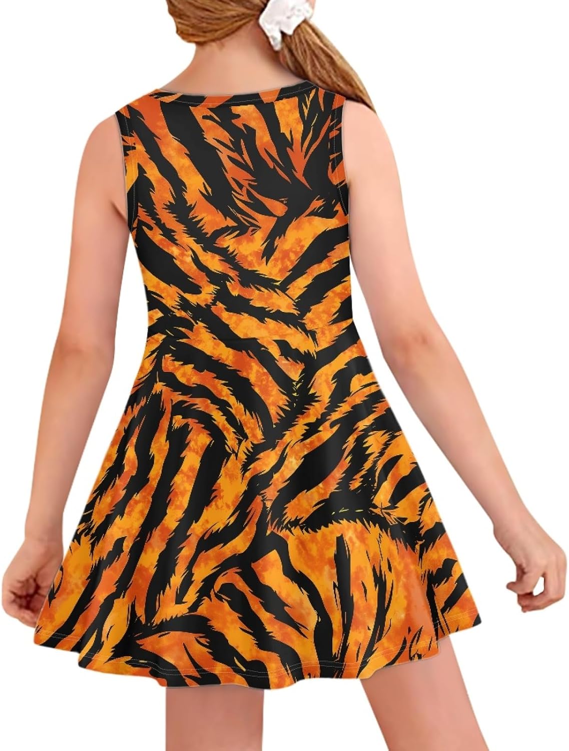 Toddler Sleeveless Dress Suit 3-16 Years Girl A-Line Swing Dress