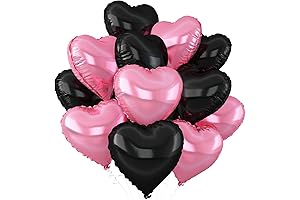 Alluring Black and Pink Heart Balloons for Unforgettable Celebrations