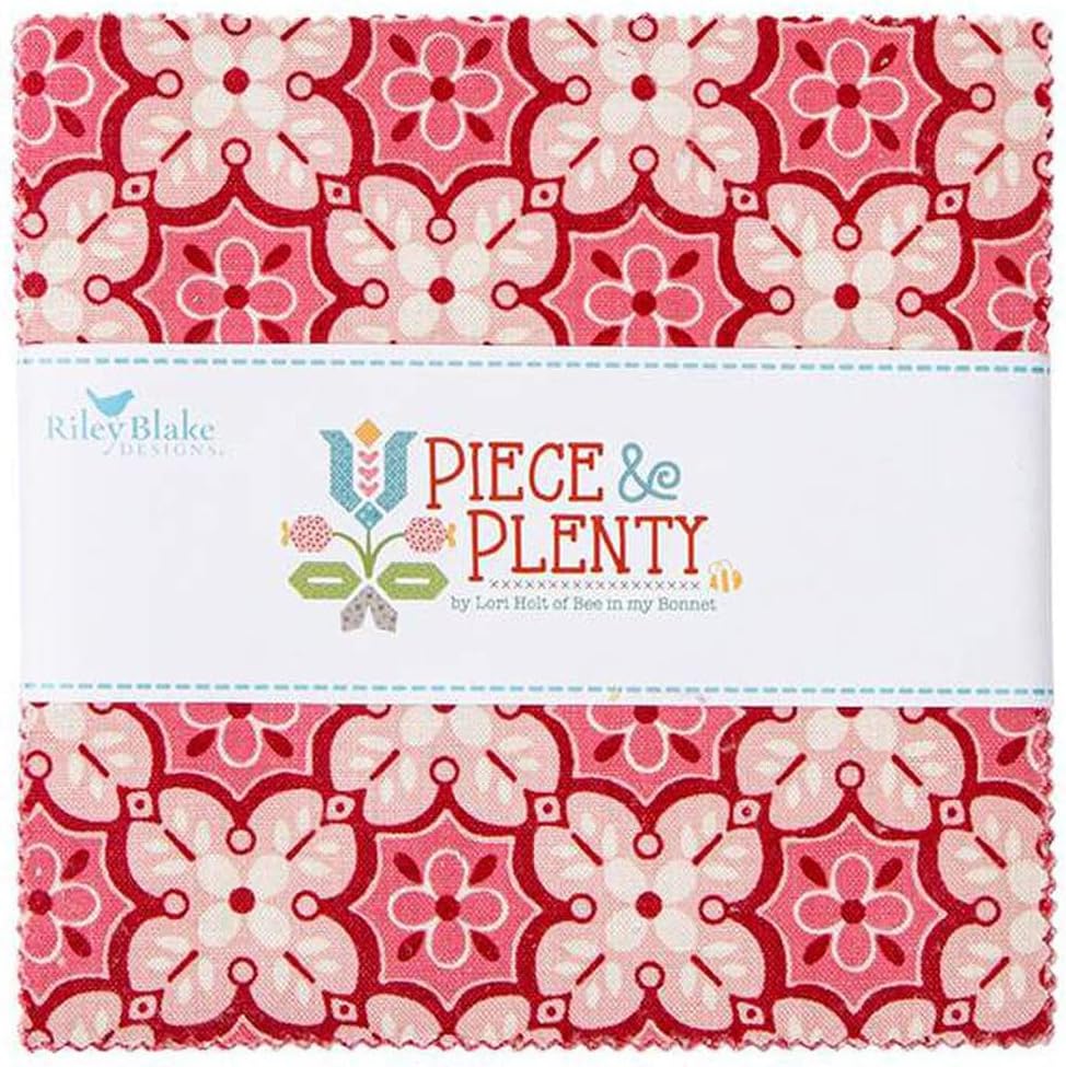 Lori Holt Piece & Plenty 5" Stacker 42 5-inch Squares Charm Pack Riley Blake Designs 5-15870-42