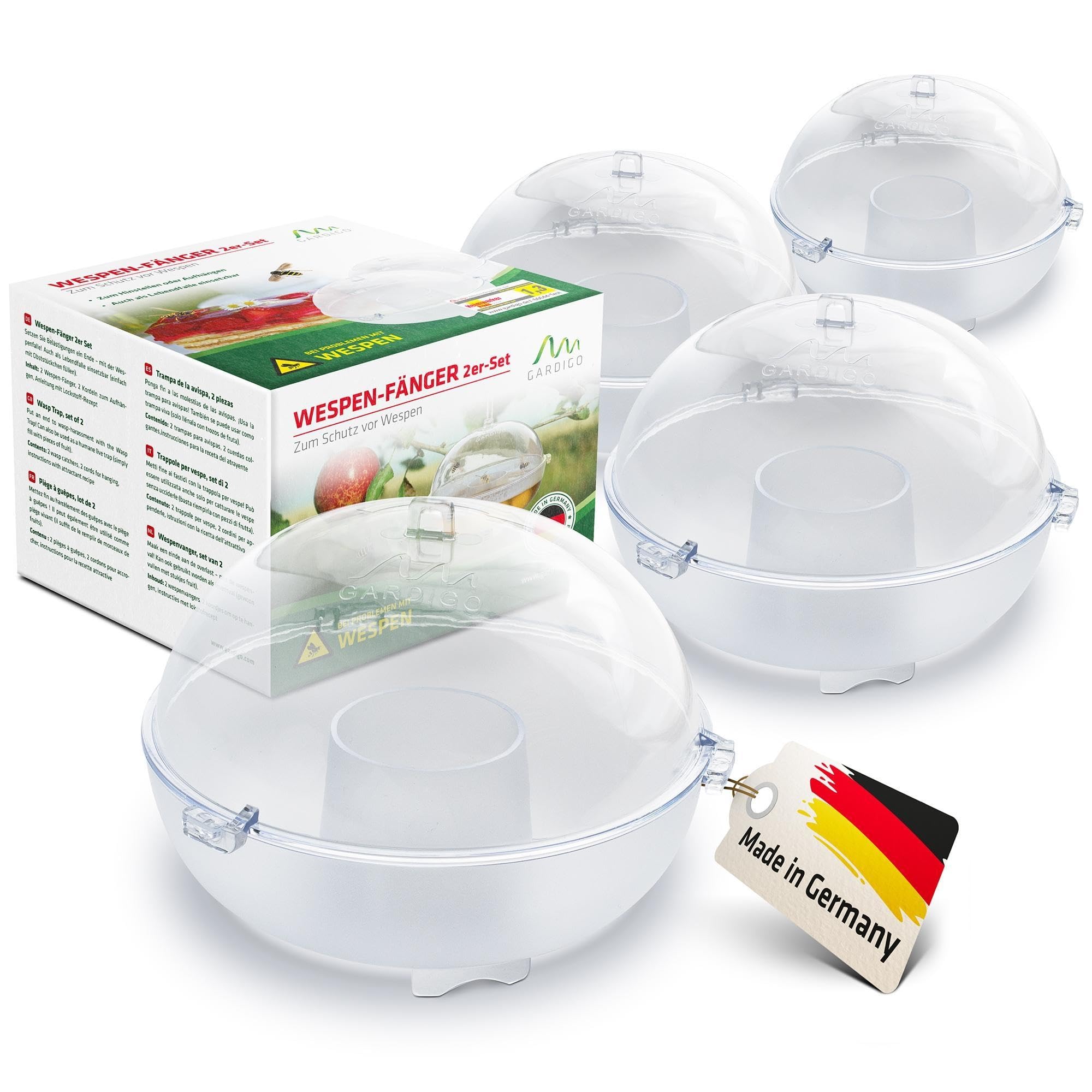 Piège à Guêpes Gardigo – Lot De 4 Avec Attractif Concentré – Fabriqué En Allemagne - 6