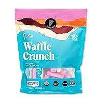 Vista 1 de Raaka Mini barras crujientes de chocolate Snacks gourmet de chocolate negro 61% cacao Orgánico, Kosher, vegano, sin gluten, sin soja, sin OMG