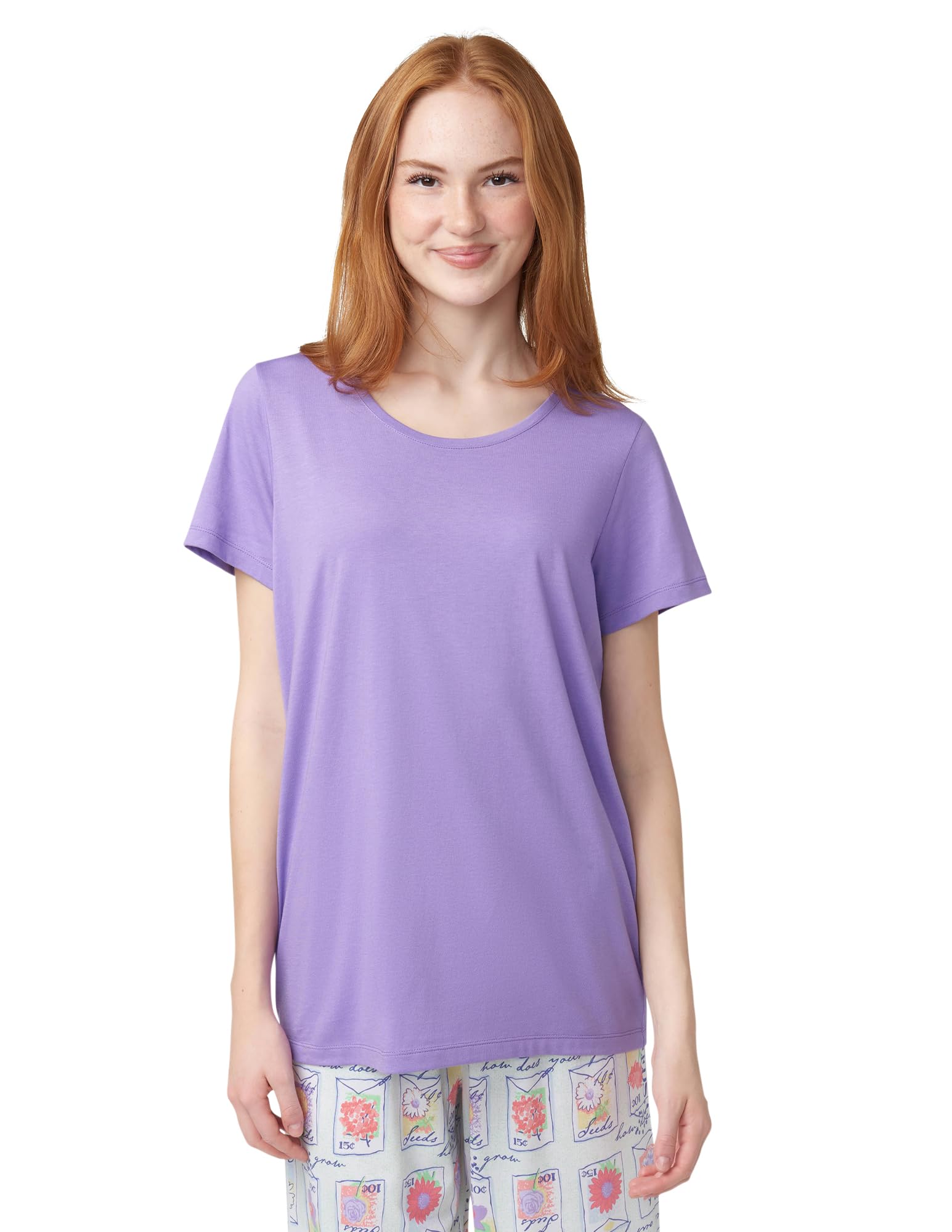HUE Women's Spring Pajama Separates Soft Whimsical Print Pjs with Flowers, Animals, Garden Themed Pjs, Cocktails