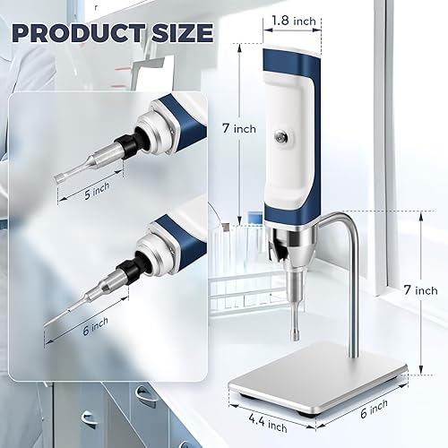 Miniatura 6 de Bonvoisin Homogeneizador ultrasónico de mano emulsionante Sonicador Procesador de células Disruptor Mezclador con soporte Estuche de transporte 110V