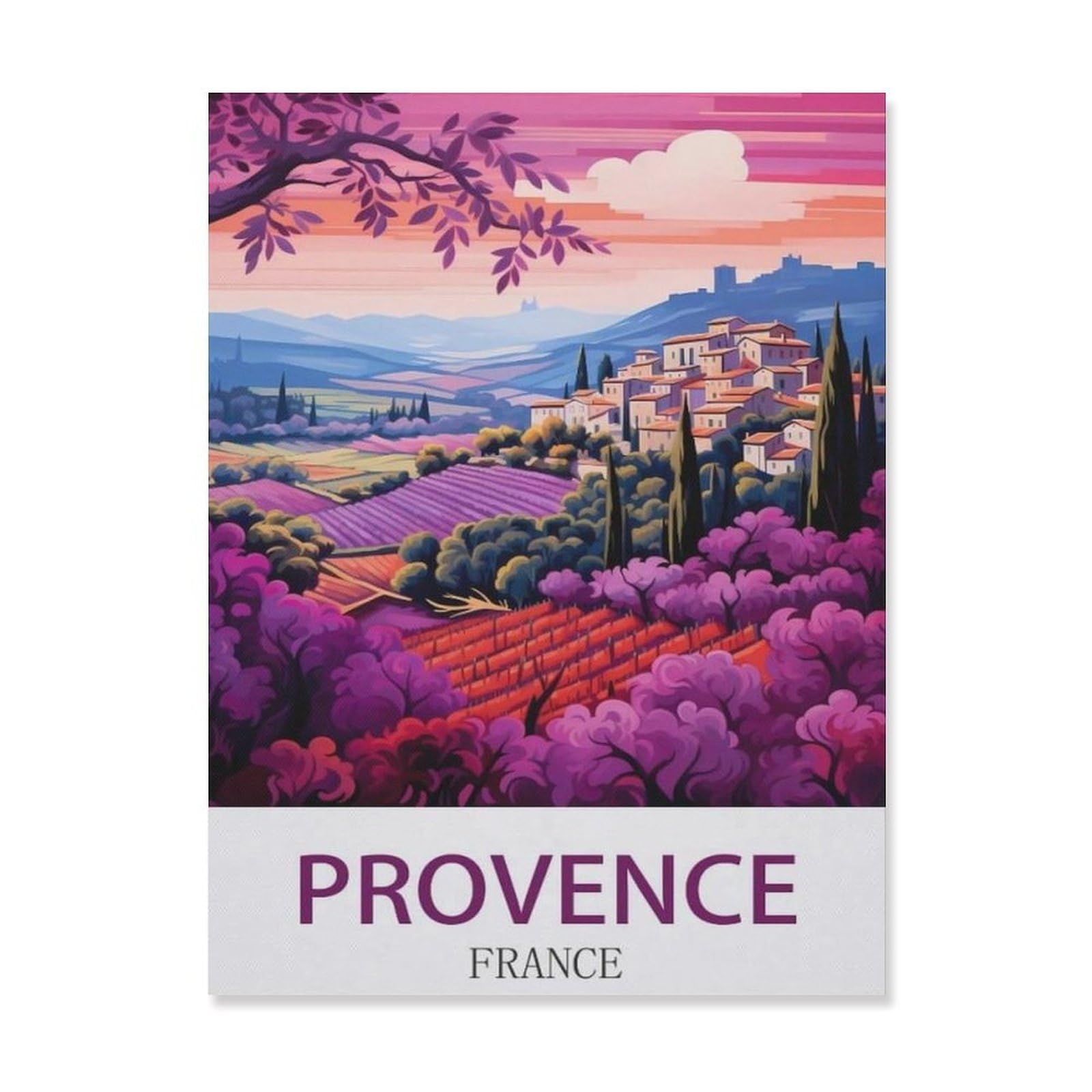 Funny Metal Tin Signs，Provence France，Bar Club Cave Home Kitchen Rustic Travel Metal Signs Wall Art Decor(15x30cm）6x12 inch-EF15