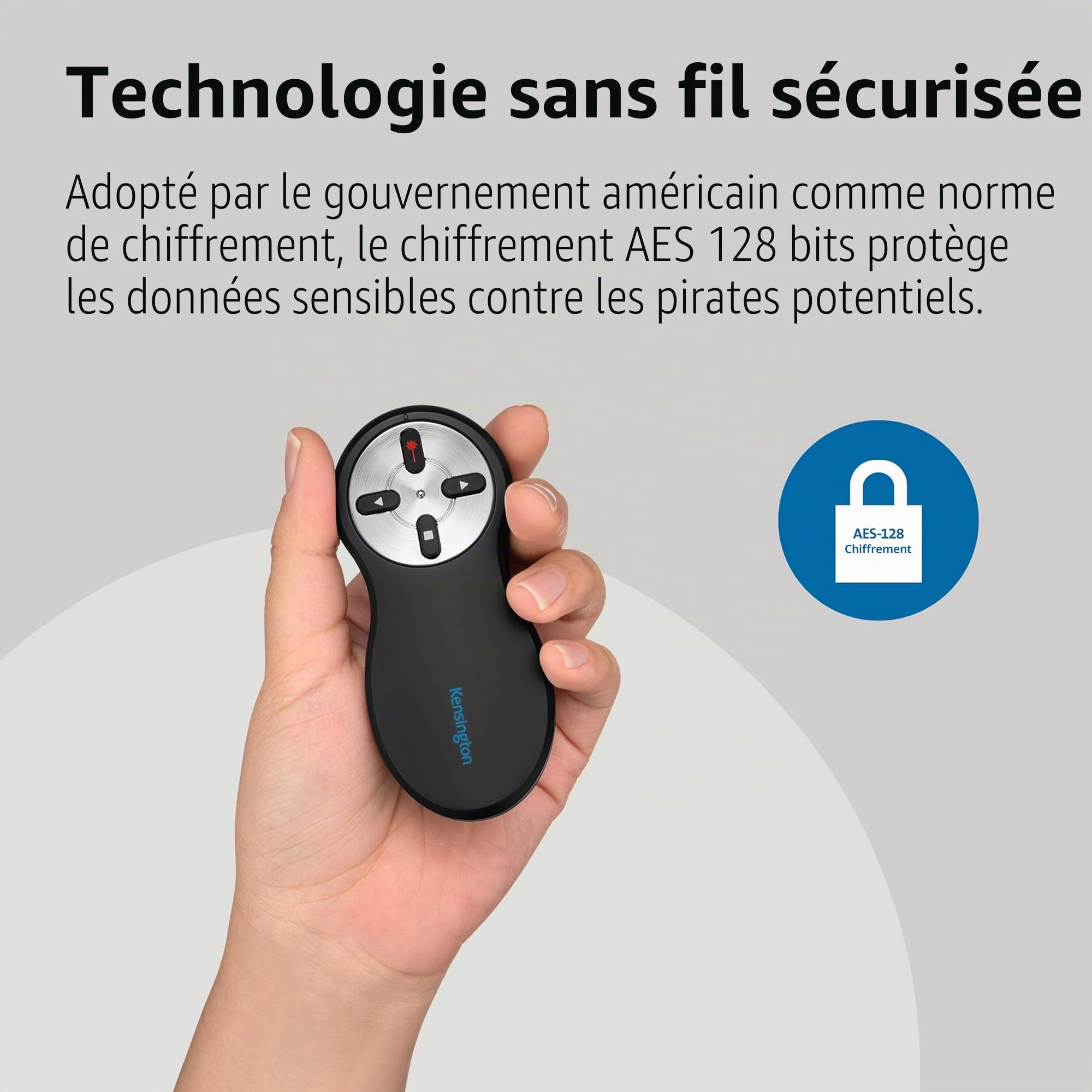 Kensington Télécommande de Présentation USB Sans Fil avec Pointeur Laser Rouge, Portée 20m