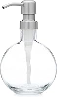 Vista 9 de Rail19 Moon Round - Dispensador de jabón de vidrio reciclado con bomba de metal, 8.5 onzas (Chrome Luxe)