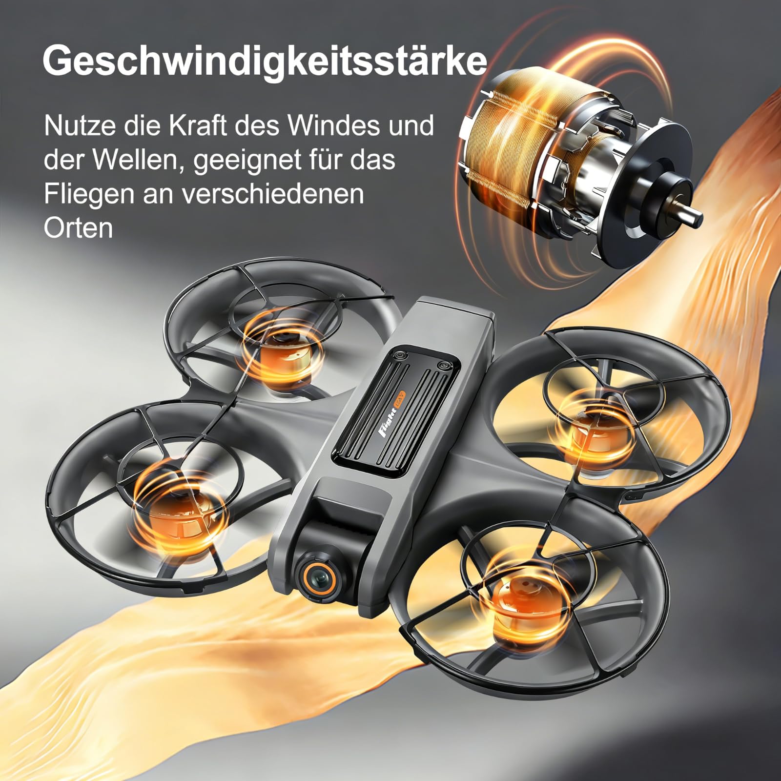Drohne mit 4,9-Zoll-Bildschirm-Fernbedienung, HD-Dual-Kamera, bürstenlosem Motor, 360° Flips, optischer Flusspositionierung, Ein-Tasten-Start, 2 Batterien und SD-Karte, geeignet für Anfänger