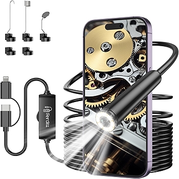 Ferdiiz 1920高清防水内窥镜带灯光手机内窥镜探测仪